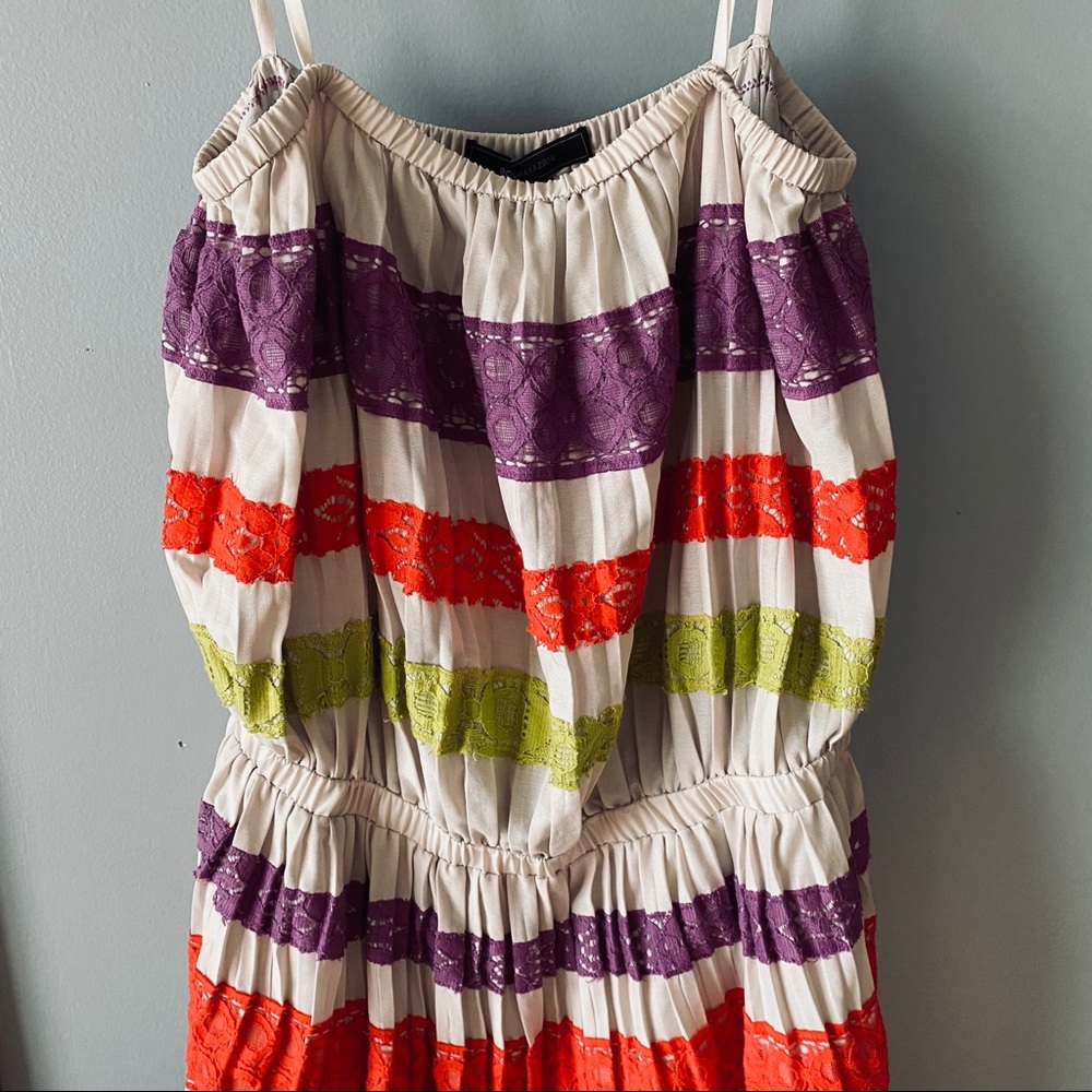 BCBGMaxAzria lace striped strapless dress - Picture 3 of 8